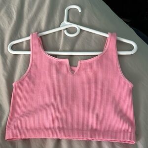 cropped pink aeropostale tank